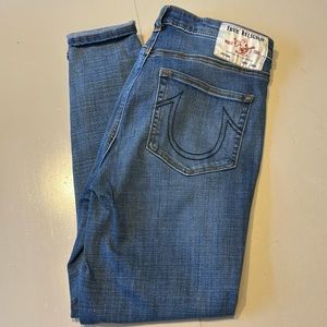 W31 True Religion Halle Hugh rise super skinny jeans